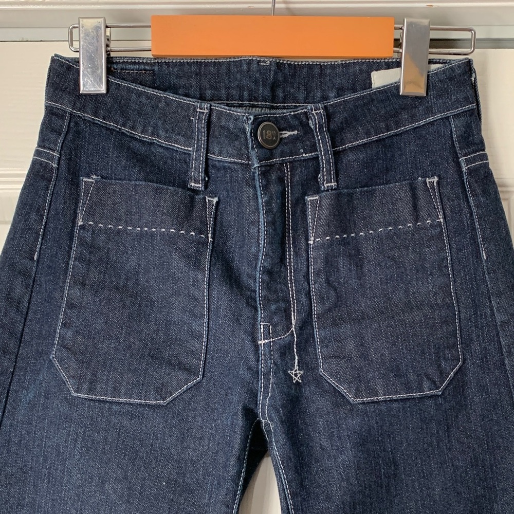 Dark Blue Cropped Wide-Leg Women's Jeans Size 26